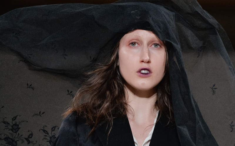 Illustration for article titled A Look at Ann Demeulemeester's Jarring, Ghostly VeilsÂ